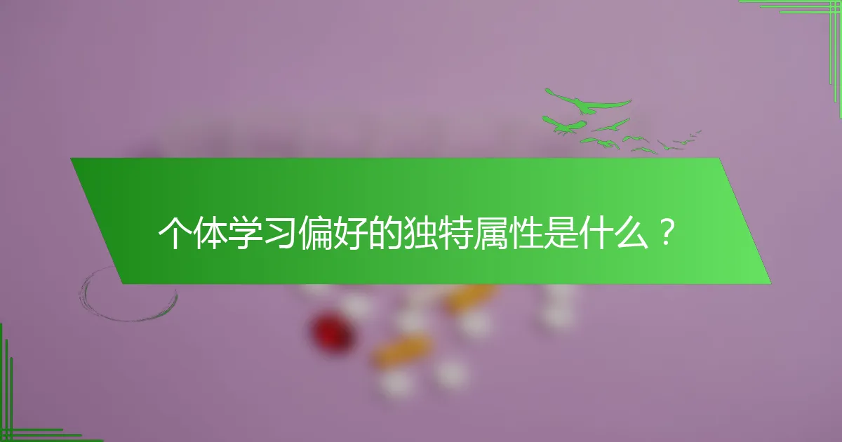 个体学习偏好的独特属性是什么？