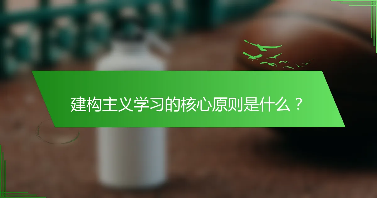 建构主义学习的核心原则是什么？