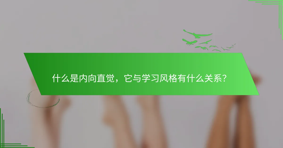 什么是内向直觉，它与学习风格有什么关系？