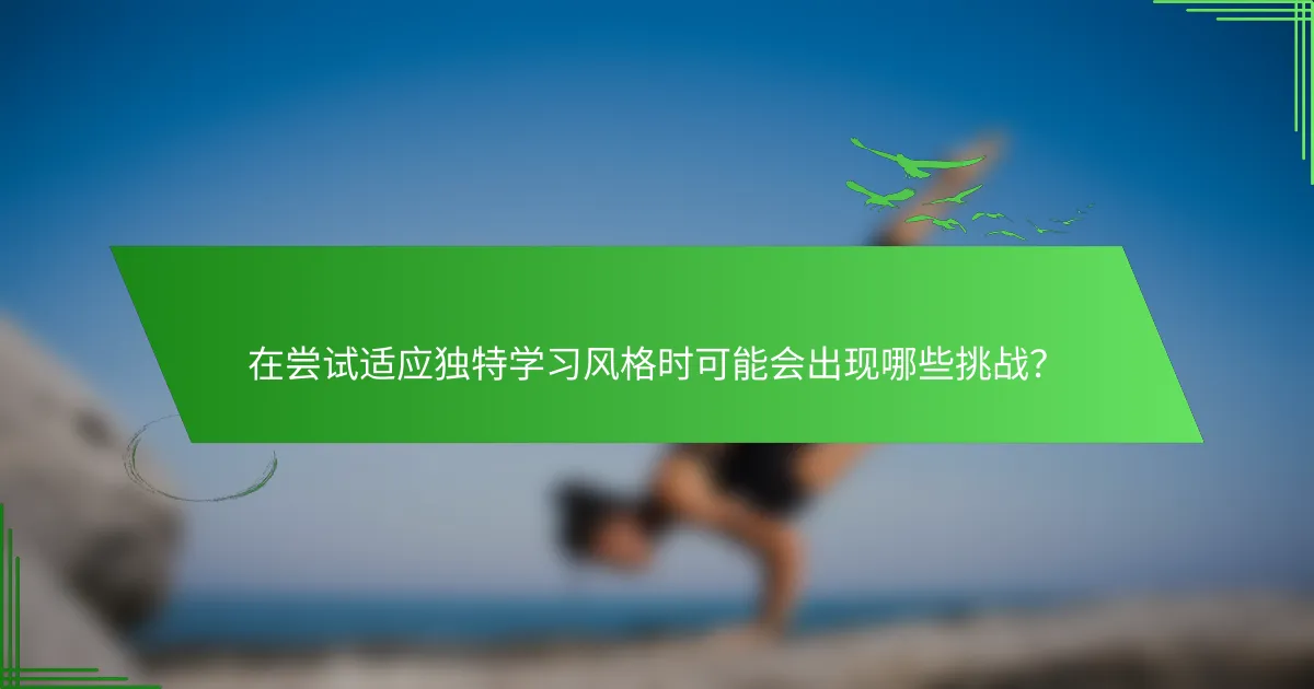 在尝试适应独特学习风格时可能会出现哪些挑战？